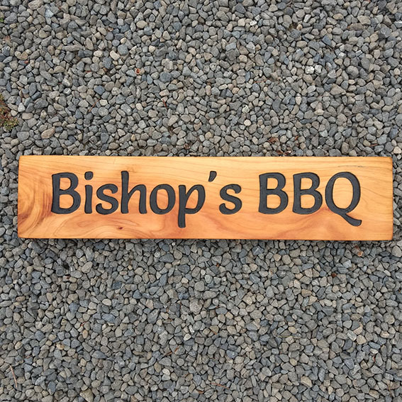 Custom Novelty Sign - Bishops-BBQ