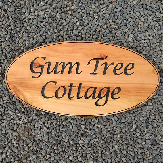 Oval Cottage Sign - Gum Tree Cottage