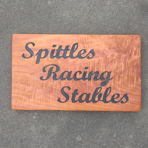 Wood Business Signs - Spittles Racing Stables