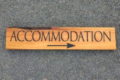Natural Edged Business Sign - Accommodation