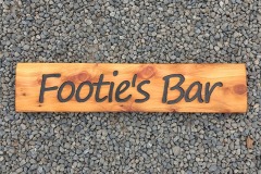 Custom Routered Bar Sign - Footies-Bar