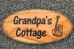 Oval Cottage Sign - Grandpa's Cottage