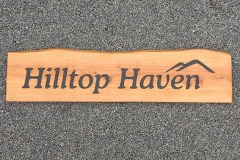 Rustic Edged Property Sign - Hilltop-Haven