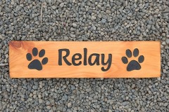 Wooden Dog Sign - Relay