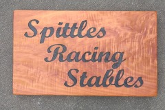 Wood Business Signs - Spittles Racing Stables