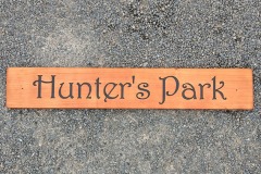 Carved Wood Sign - Hunters Park