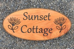 Oval Cottage Sign - Sunset Cottage
