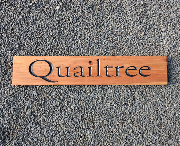 Wooden Sign - Quailtree
