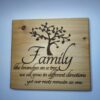 Family Tree Quote Plaque - Macro/Sml