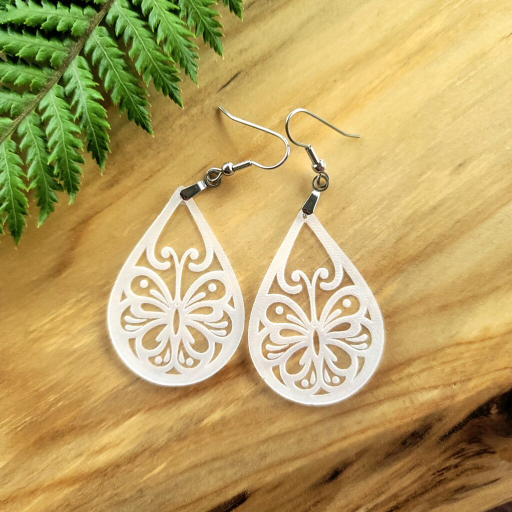 Acrylic Earrings – Butterfly - Samsara